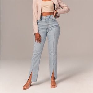 Abercrombie & Fitch Light Blue  split hem Women's Jeans 10 short